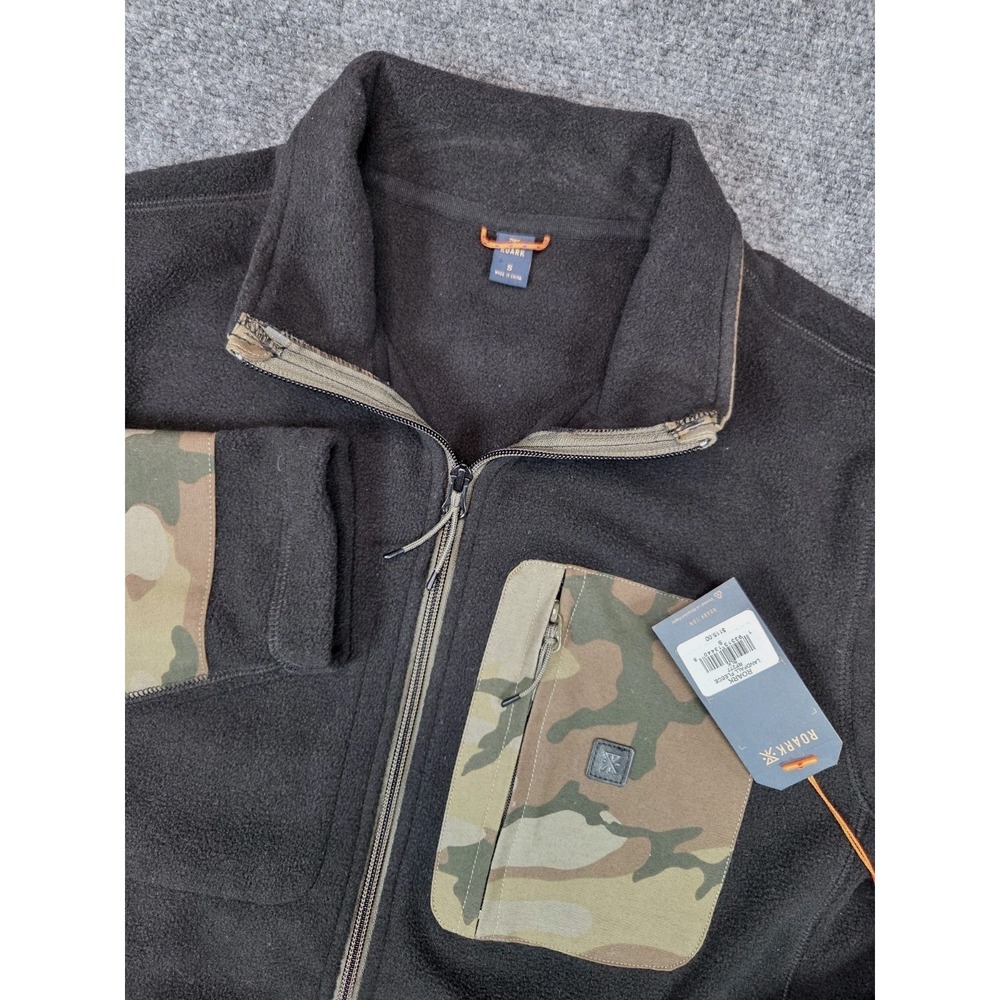 NEW Roark Landfall Fleece Jacket Mens Small Camo Black